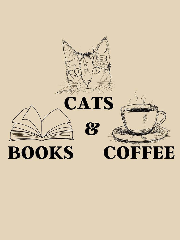 Cats books and coffee, coffee lover shirts, Funny Coffee Shirt by Alaminee Hoodie, Sweatshirt | BlankRebels.com (Image 3)