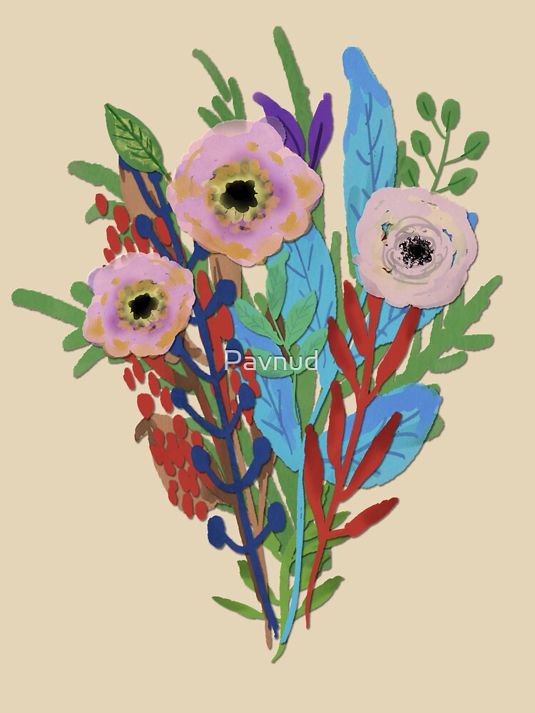 bouquet of colorful flowers and leaves by Pavnud T-Shirts, Hoodie, Sweatshirt | BlankRebels.com (Image 3)