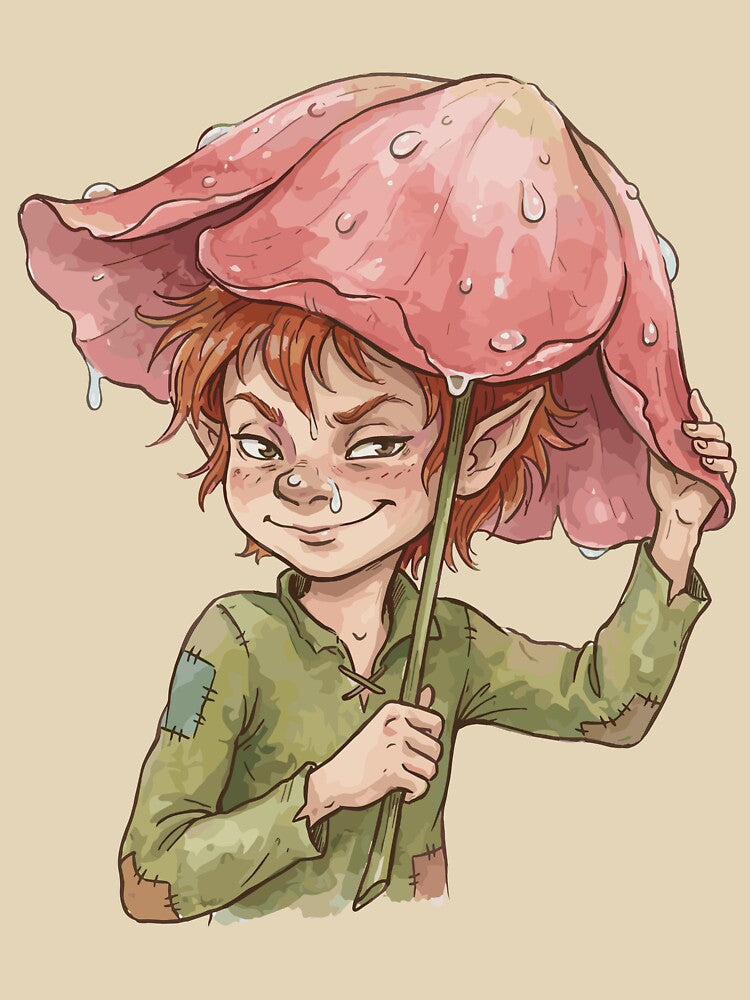 Nostalgic Cottagecore: Pixie's Petal Umbrella by bapupa T-Shirts, Hoodie, Sweatshirt | BlankRebels.com (Image 3)