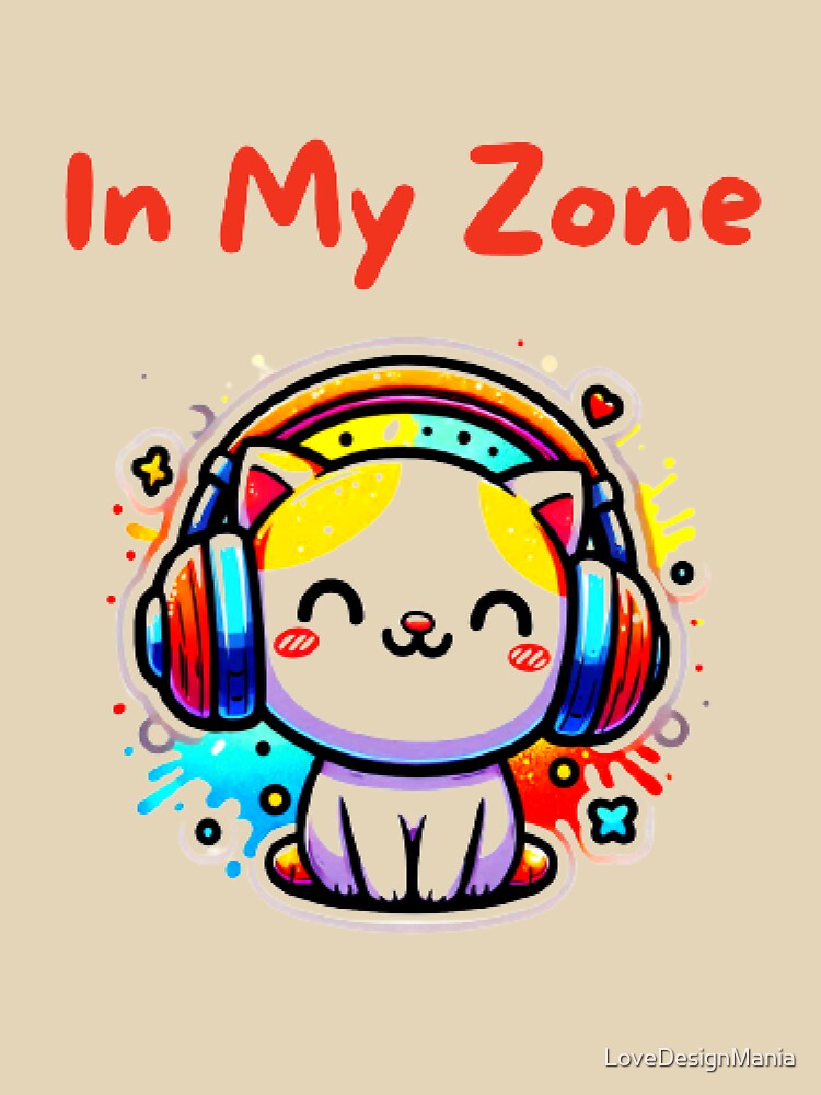 Cute Cat in Music Heals Zone by LoveDesignMania T-Shirts, Hoodie, Sweatshirt | BlankRebels.com (Image 3)