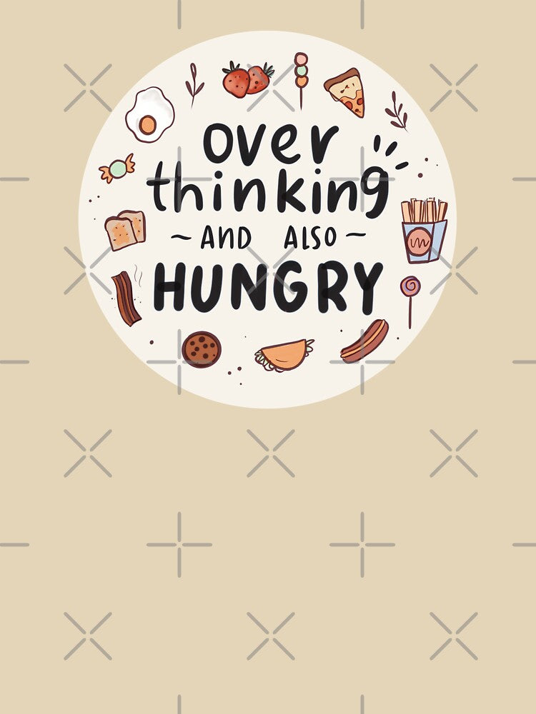 *blue* Overthinking and also hungry by owlcreates T-Shirts, Hoodie, Sweatshirt | BlankRebels.com (Image 3)