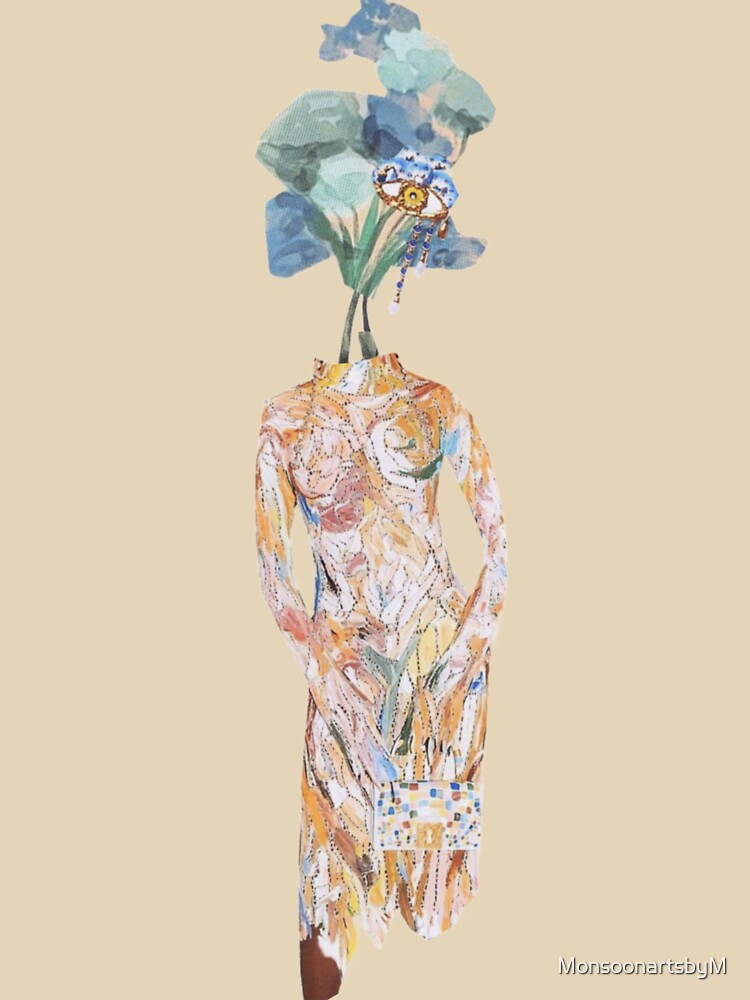 Portrait of a lady feat. Schiaparelli & florals by MonsoonartsbyM T-Shirts, Hoodie, Sweatshirt | BlankRebels.com (Image 3)