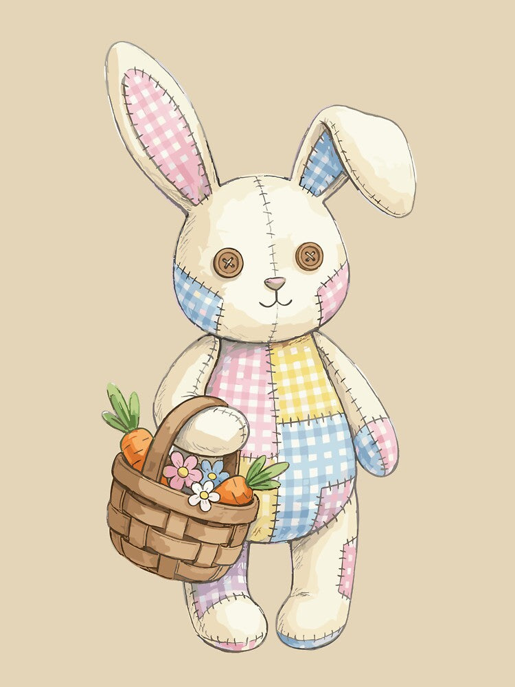 Nostalgic Cottagecore: Embroidered Bunny Basket by bapupa T-Shirts, Hoodie, Sweatshirt | BlankRebels.com (Image 3)