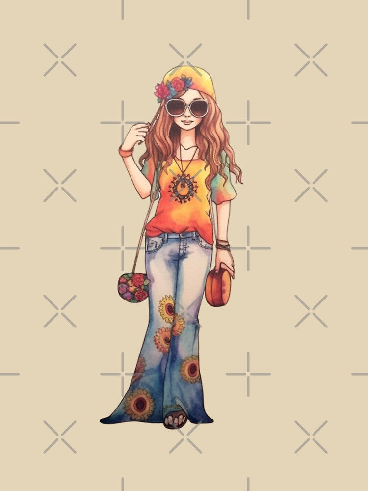 Cute Hippie Girl by Sketch-Shack T-Shirts, Hoodie, Sweatshirt | BlankRebels.com (Image 3)