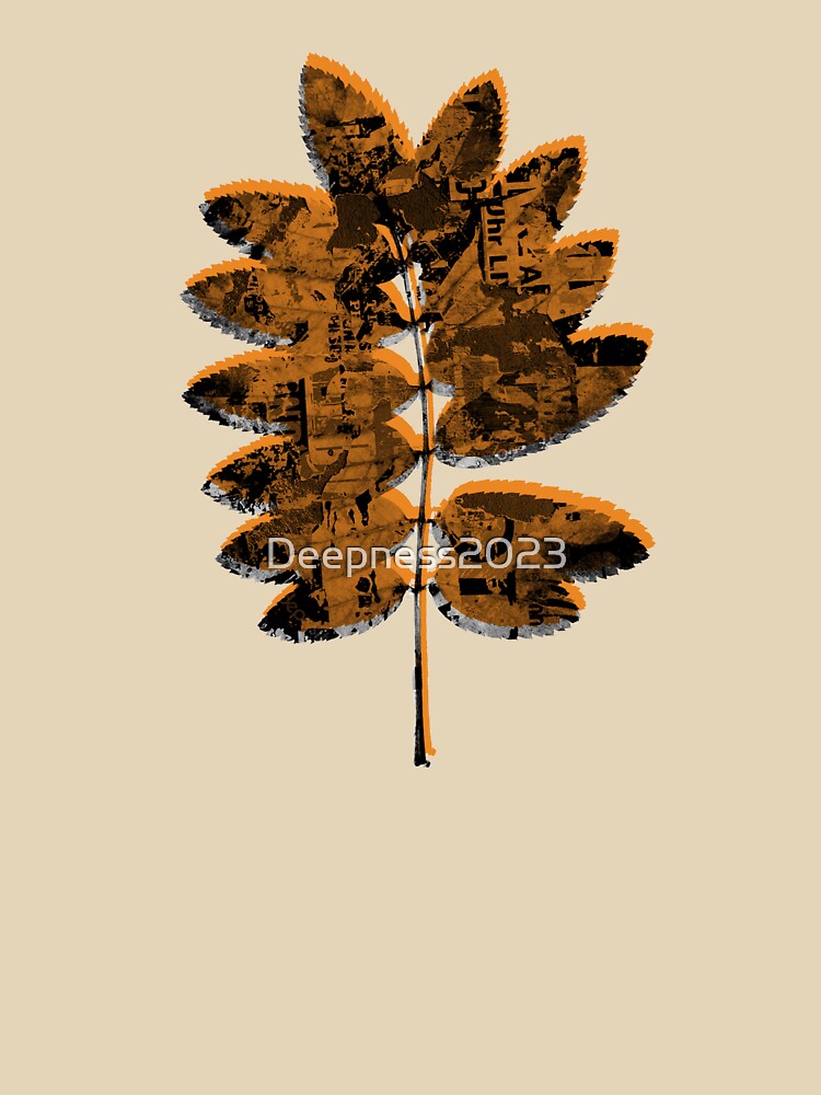 Grunge Autumn Leaf by Deepness2023 T-Shirts, Hoodie, Sweatshirt | BlankRebels.com (Image 3)