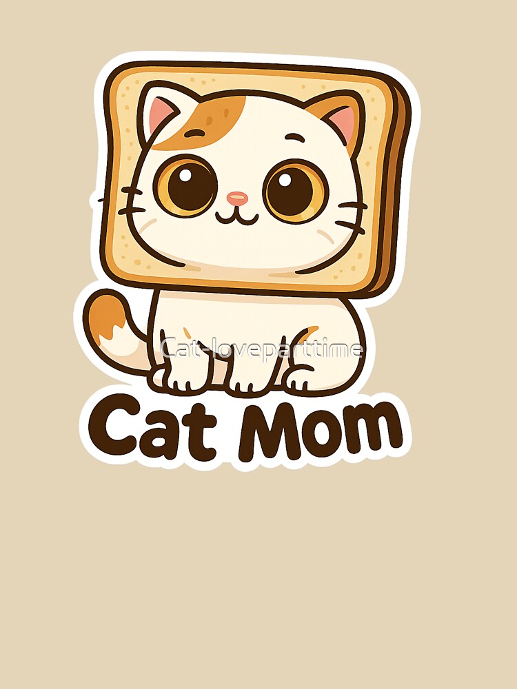 Kawaii Cat Toast: Cat Mom by Cat-loveparttime T-Shirts, Hoodie, Sweatshirt | BlankRebels.com (Image 3)
