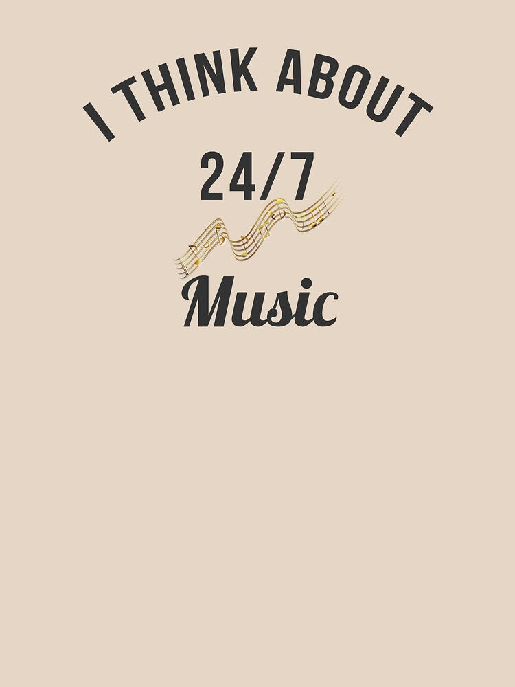 I Think About Music 24/7 by teegear T-Shirts, Hoodie, Sweatshirt | BlankRebels.com (Image 2)
