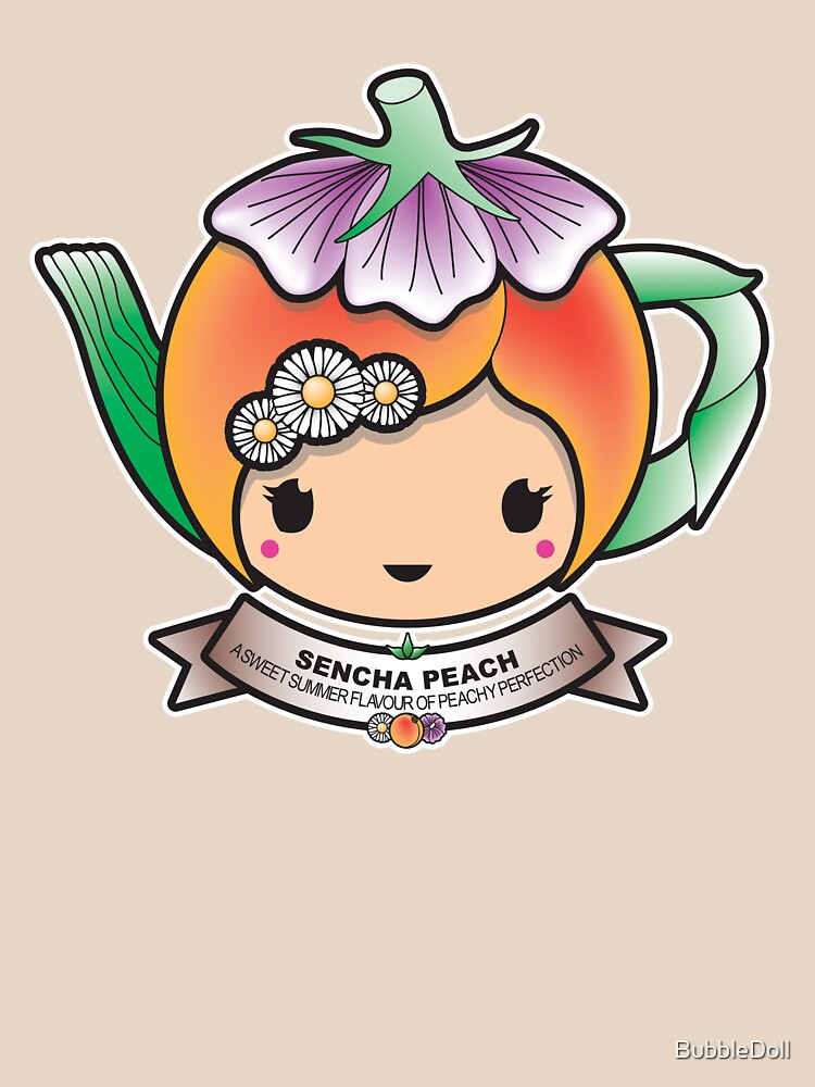Sencha Peach Teapot by BubbleDoll T-Shirts, Hoodie, Sweatshirt | BlankRebels.com (Image 2)