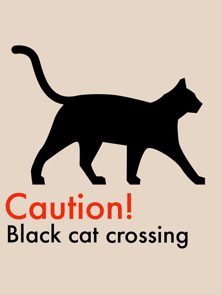 Caution! Black cat crossing. by UrbanWings15 T-Shirts, Hoodie, Sweatshirt | BlankRebels.com (Image 2)
