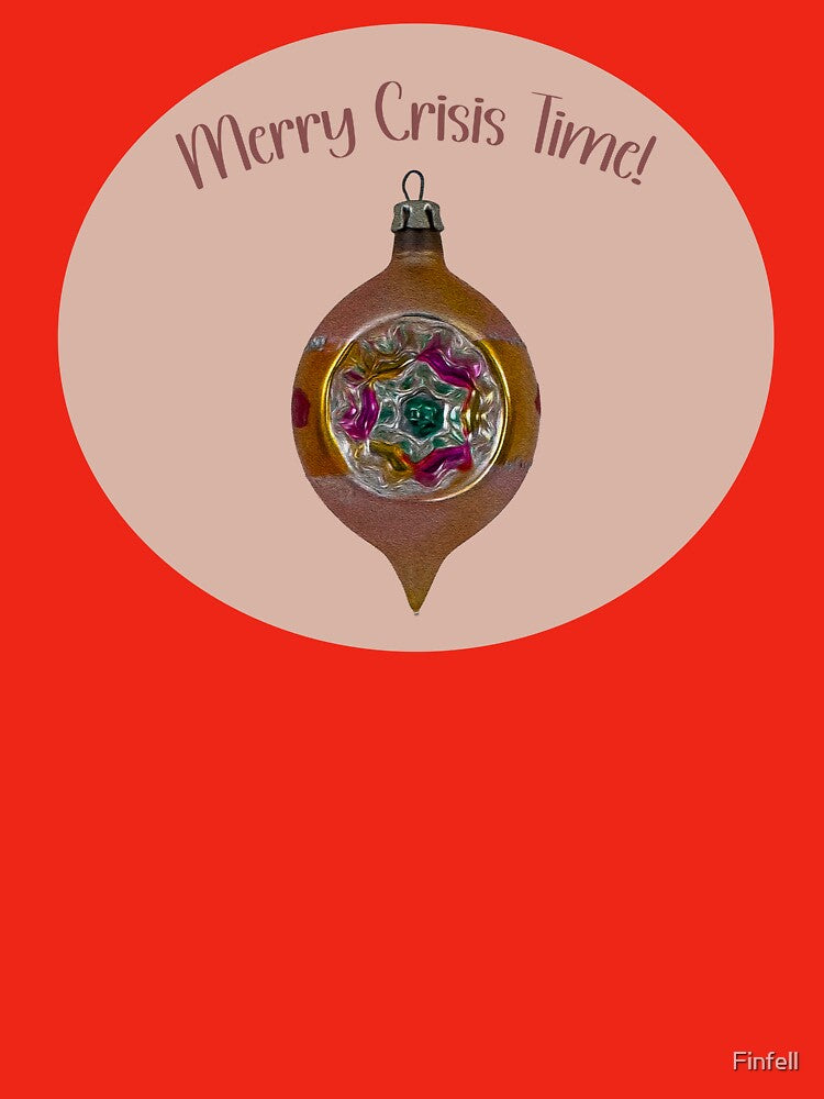 Merry Crisis Time — Rose Gold Vintage Ornament Design by Finfell
