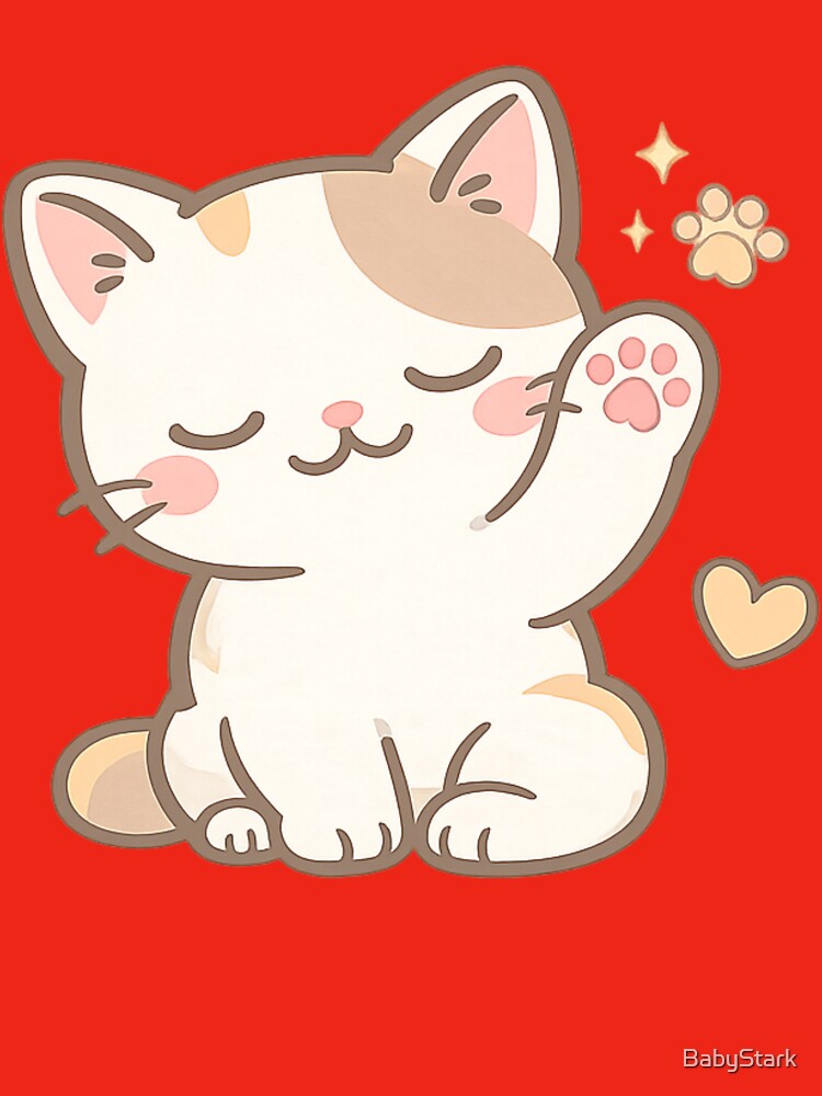 Cute Full Body Cat Lover – Kawaii Cat Illustration Aesthetic Design by BabyStark