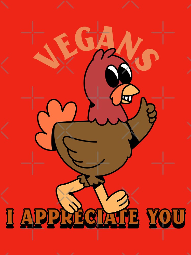 “Vegans I Appreciate You” Happy Cartoon Turkey by TickleSharkDsg T-Shirts, Hoodie, Sweatshirt | BlankRebels.com (Image 3)