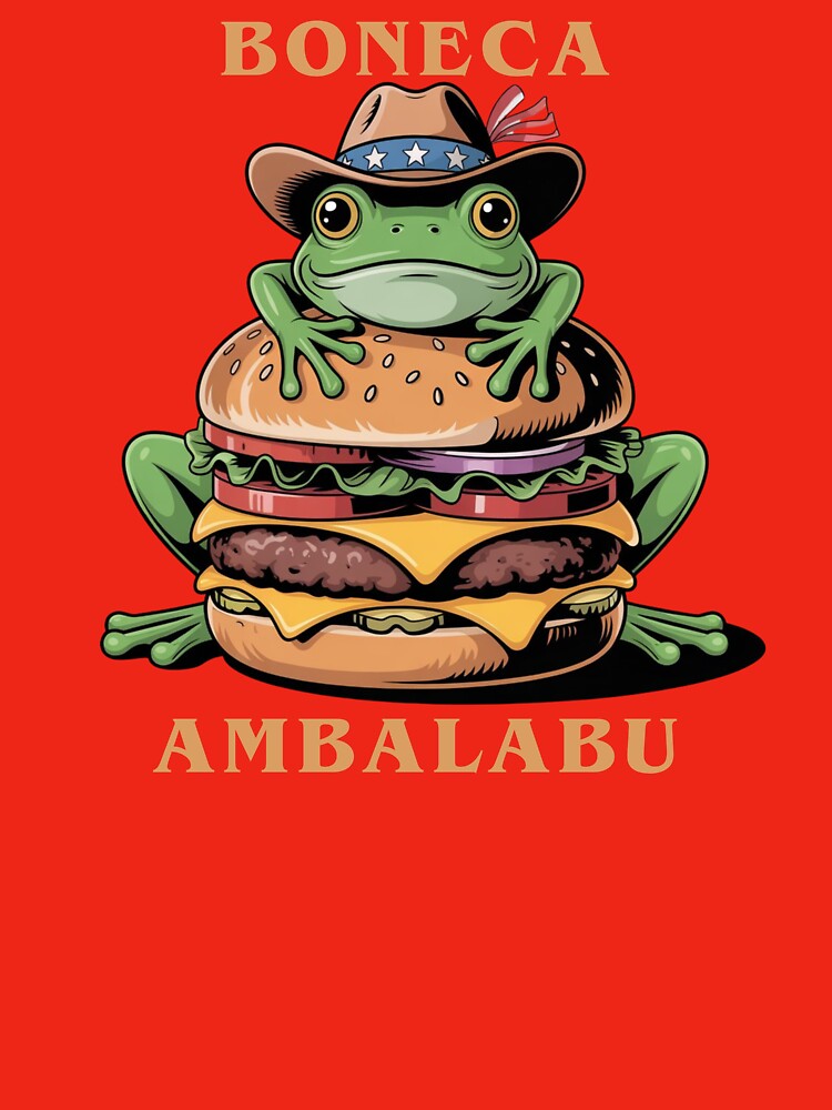 Boneca Ambalabu USA – Funny American Cheeseburger Frog Meme Art by Lunaria Arts T-Shirts, Hoodie, Sweatshirt (Image 3)