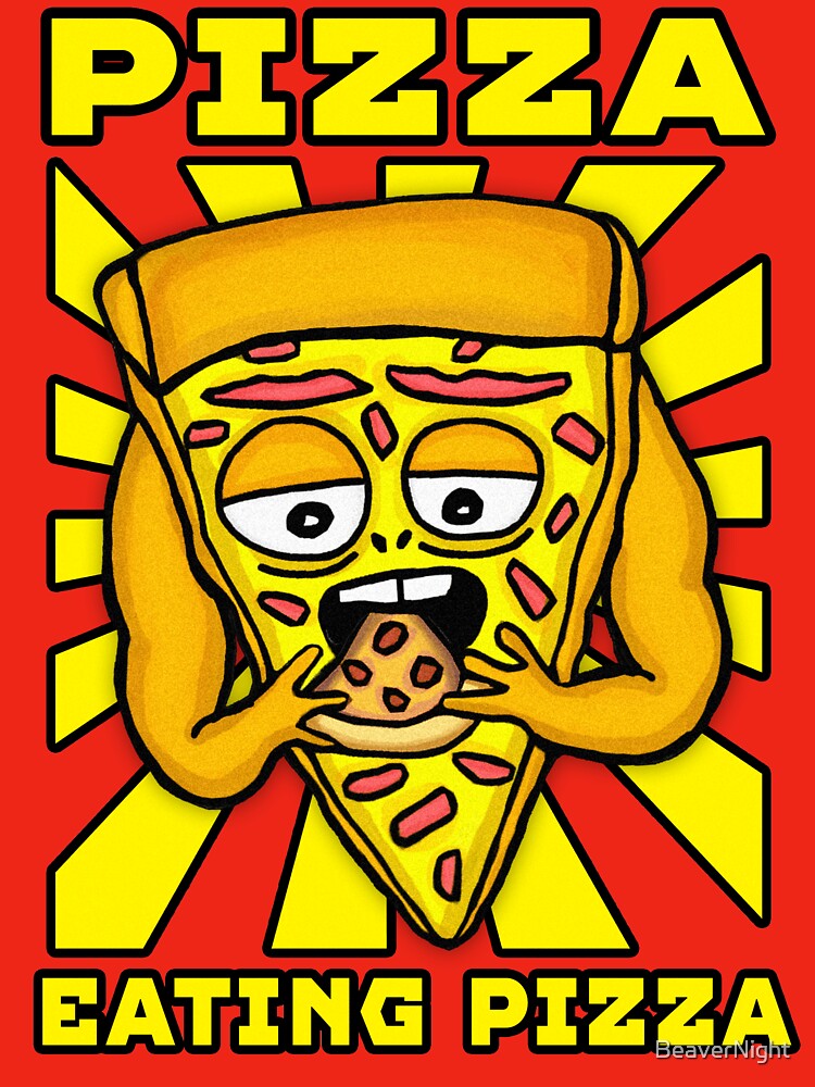 PIZZA EATING PIZZA by BeaverNight T-Shirts, Hoodie, Sweatshirt | BlankRebels.com (Image 3)