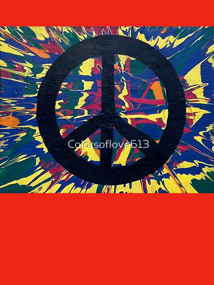 Tie Dye Peace Hippie Painting by Colorsoflove613 T-Shirts, Hoodie, Sweatshirt | BlankRebels.com (Image 3)