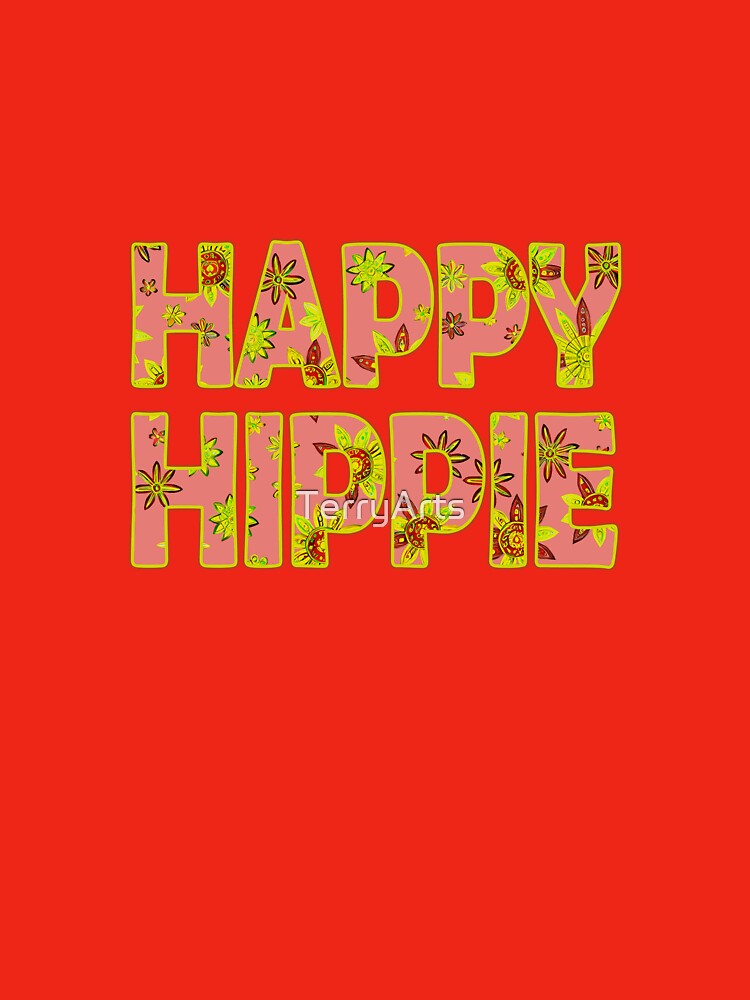 Happy Hippie Words Flower Power Free Spirit Hippie Vibes 4 of 4 by Beachy T-Shirts, Hoodie, Sweatshirt (Image 3)