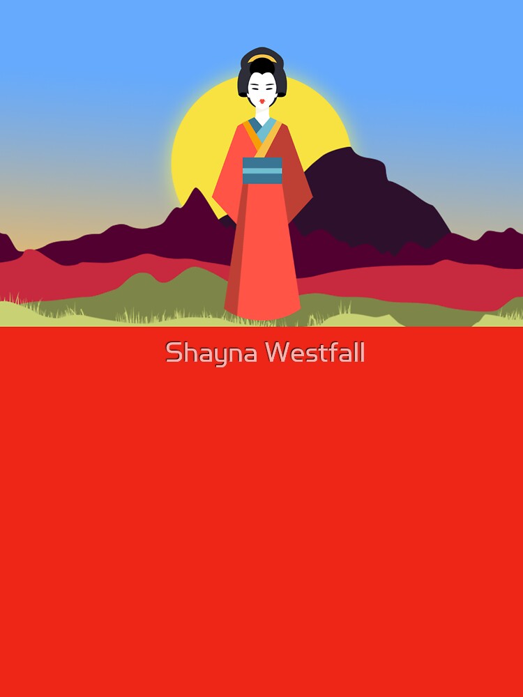 Geisha Mountain Sunset by Shayna Westfall T-Shirts, Hoodie, Sweatshirt | BlankRebels.com (Image 3)