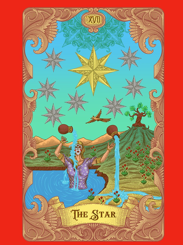 The Star Tarot Illustration by WOLForDEER T-Shirts, Hoodie, Sweatshirt | BlankRebels.com (Image 3)