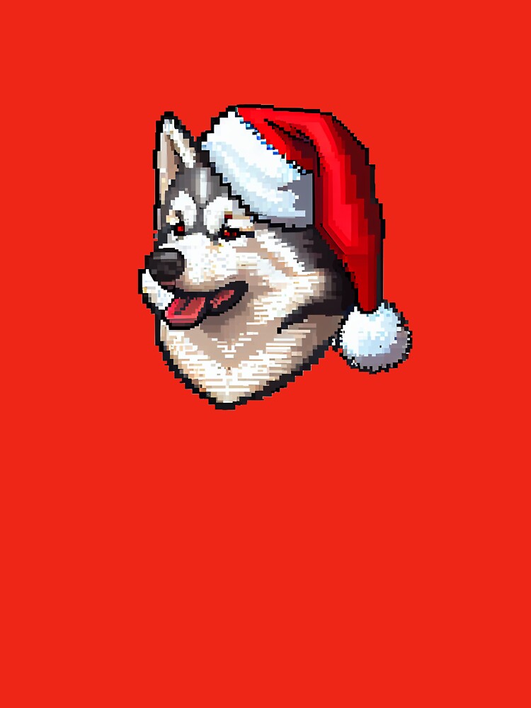 Cute husky with christmas hat. by Pixelarium T-Shirts, Hoodie, Sweatshirt | BlankRebels.com (Image 3)
