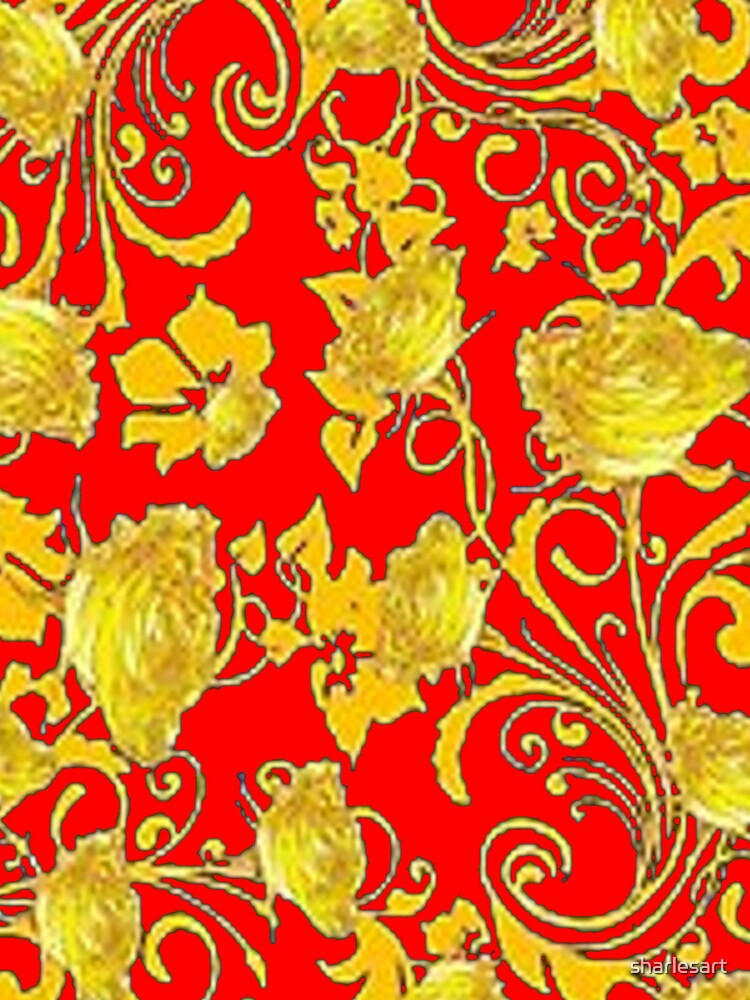 GOLDEN ROSES GARDEN ABSTRACT RED ABSTRACT by sharlesart T-Shirts, Hoodie, Sweatshirt | BlankRebels.com (Image 3)