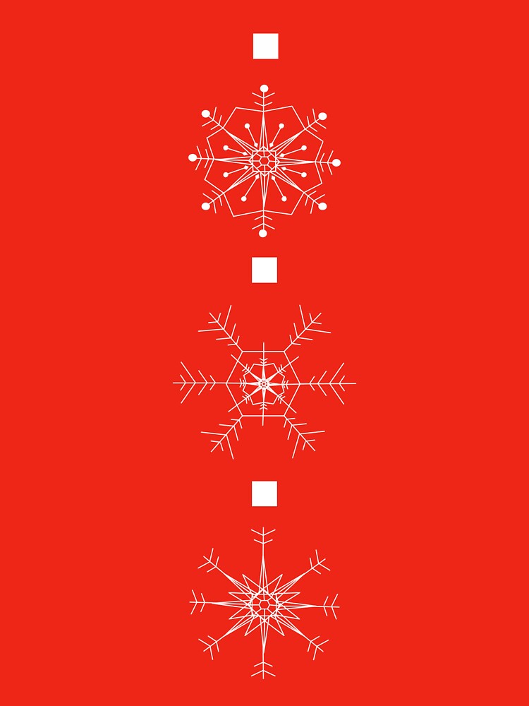 FALLING SNOW - Xmas Snowflake Pattern (Red and White) by CoraDaffodil T-Shirts, Hoodie, Sweatshirt (Image 3)