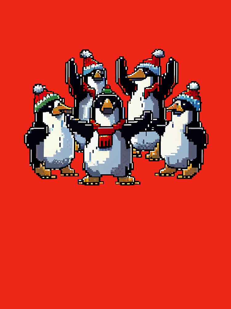 Penguins with Santa hat. by Pixelarium T-Shirts, Hoodie, Sweatshirt | BlankRebels.com (Image 3)