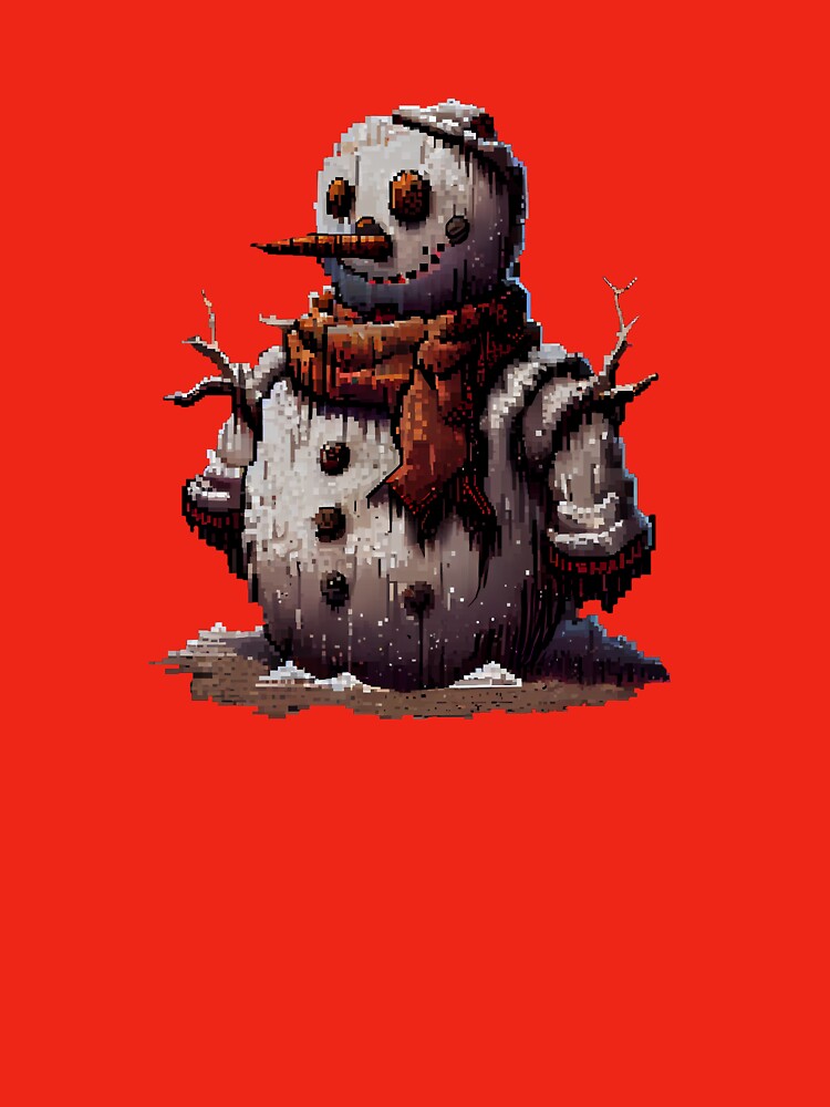 Pixel art snowman. by Pixelarium