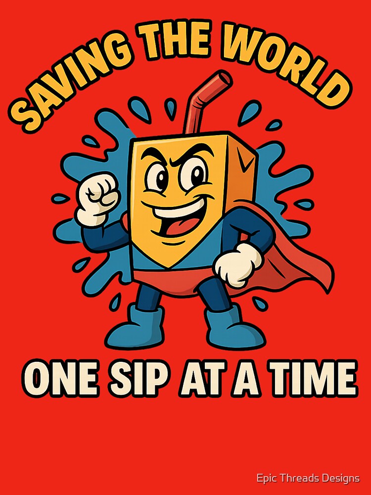 Funny Superhero Cartoon Juicebox – Saving the World One Sip at a Time by Epic Threads Designs T-Shirts, Hoodie,... (Image 3)