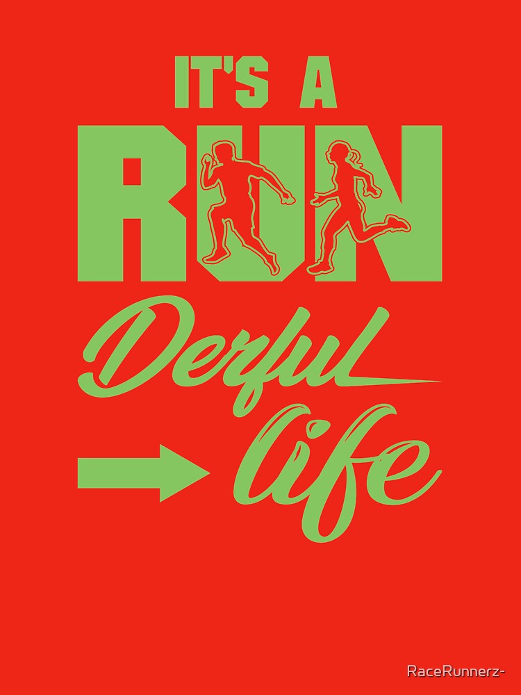 It's A Run Derful Life - Running Quotes -  Green, Magenta, Black, White - Marathoner Gift, Runner's Gift,... (Image 3)