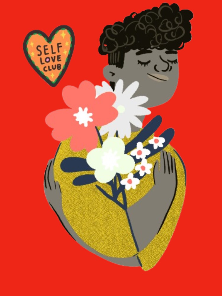 Self Love Club - Aesthetic Floral Self Care Illustration. by PhantomArtStore T-Shirts, Hoodie, Sweatshirt (Image 3)