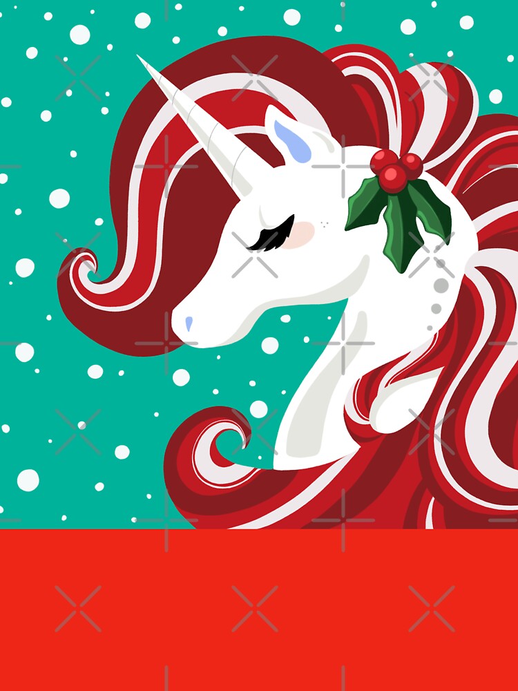 Candy Cane Swirl Unicorn by Lady-Lilac T-Shirts, Hoodie, Sweatshirt | BlankRebels.com (Image 3)