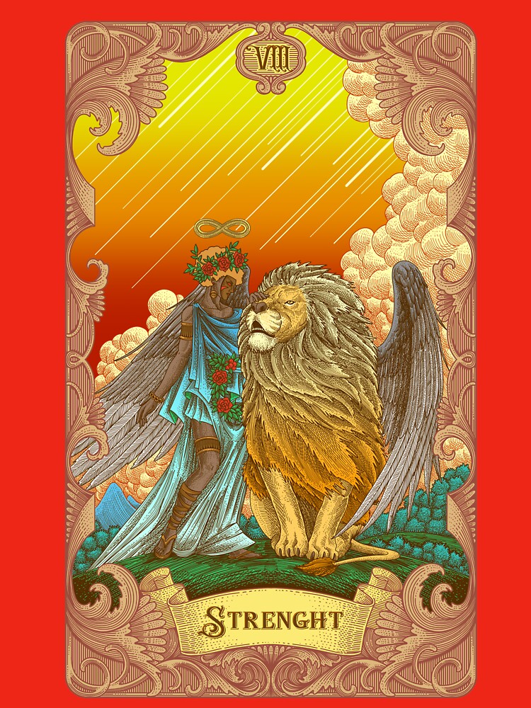 Strength Tarot Illustration by WOLForDEER T-Shirts, Hoodie, Sweatshirt | BlankRebels.com (Image 3)
