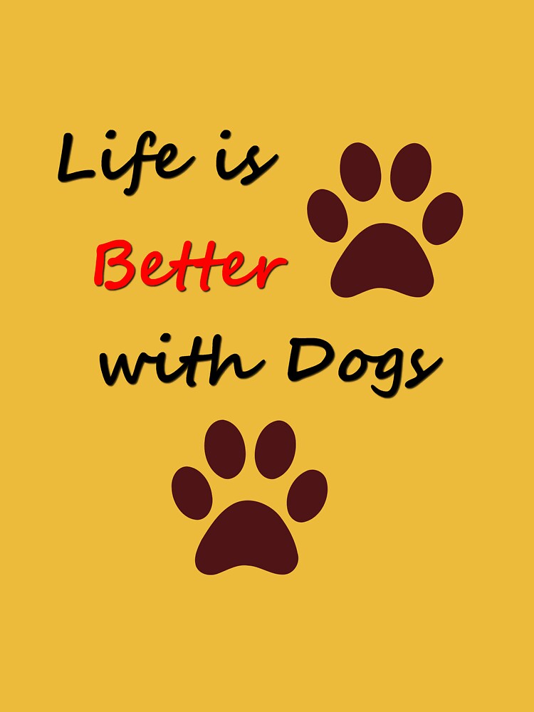 Dog LoverLife is Better with Dogs Funny Letter Print Short Sleeve Top Blouse by pheno menal T-Shirts, Hoodie,... (Image 3)