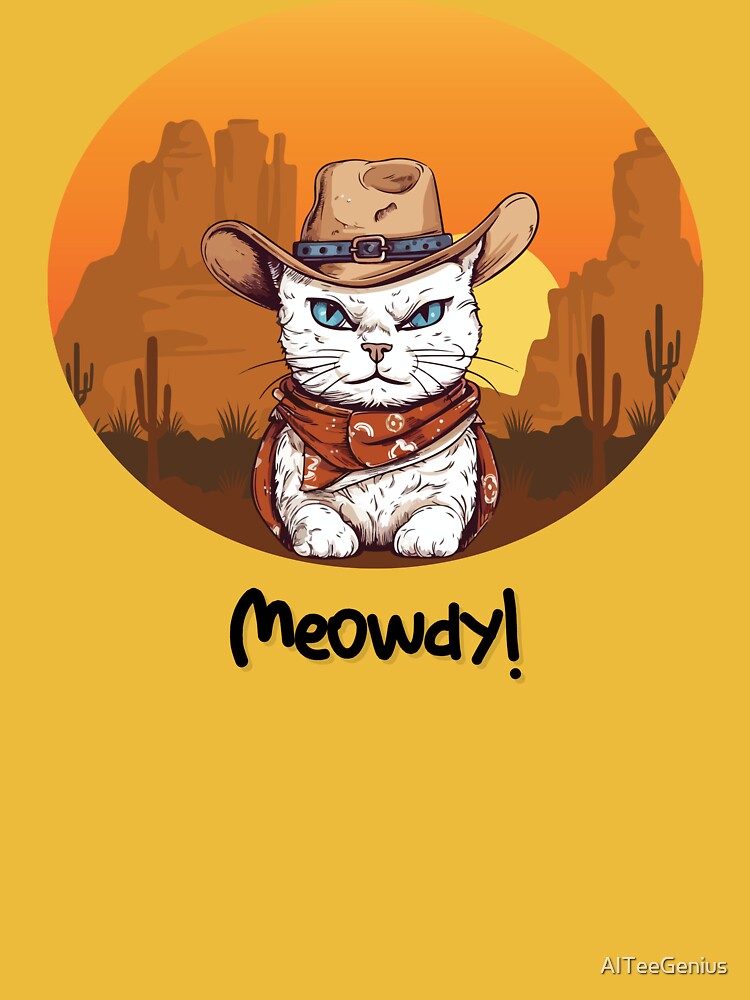 Meowdy Texas Cowboy Cat for Cat Lover by AITeeGenius T-Shirts, Hoodie, Sweatshirt | BlankRebels.com (Image 3)