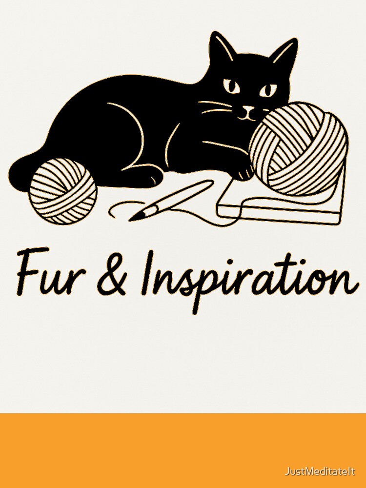 Fur & Inspiration – Cozy Hoodie for Cat Lovers – Funny and Minimalist Style by JustMeditateIt T-Shirts, Sweatshirt (Image 3)