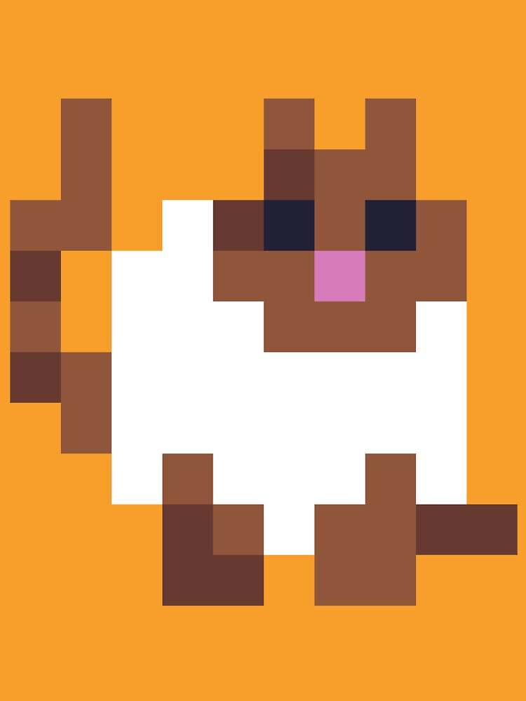 White and Brown Fat Pixel Cat by Michael Stewart T-Shirts, Hoodie, Sweatshirt | BlankRebels.com (Image 3)