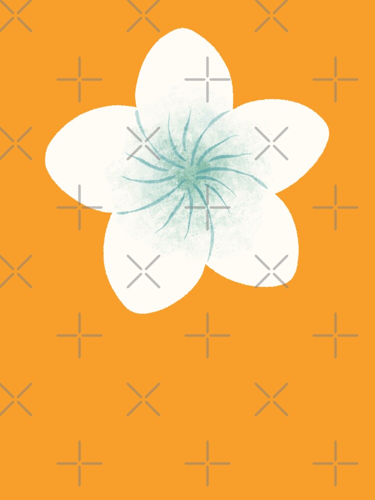 Beautiful White and Blue Tropical Flower by Yulia Saraswati T-Shirts, Hoodie, Sweatshirt | BlankRebels.com (Image 3)