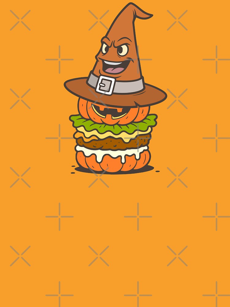 Halloween burger pumpkin with wizard hat. by Witch Cat T-Shirts, Hoodie, Sweatshirt | BlankRebels.com (Image 3)