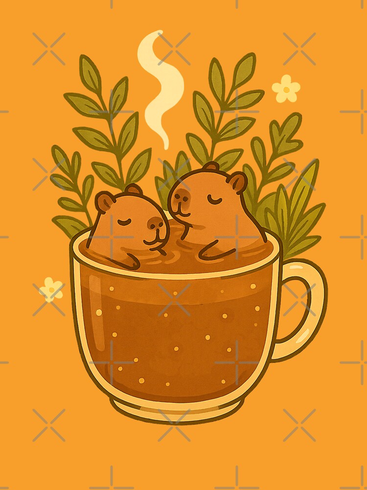 Capybaras & Coffee by maurirocha T-Shirts, Hoodie, Sweatshirt | BlankRebels.com (Image 3)