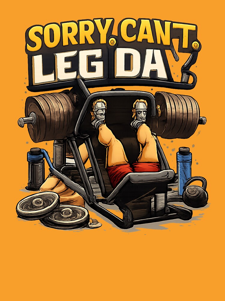 Sorry, Can’t. Leg Day.” – Funny Gym Workout Meme T-Shirt by Born To Be Fit Hoodie, Sweatshirt | BlankRebels.com (Image 3)