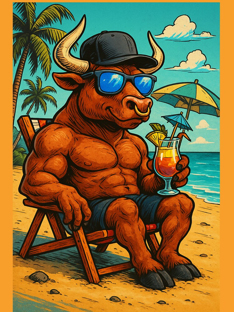 Beach Bull - Summer Vibes, Markets Highs! by Gooralwwl T-Shirts, Hoodie, Sweatshirt | BlankRebels.com (Image 3)