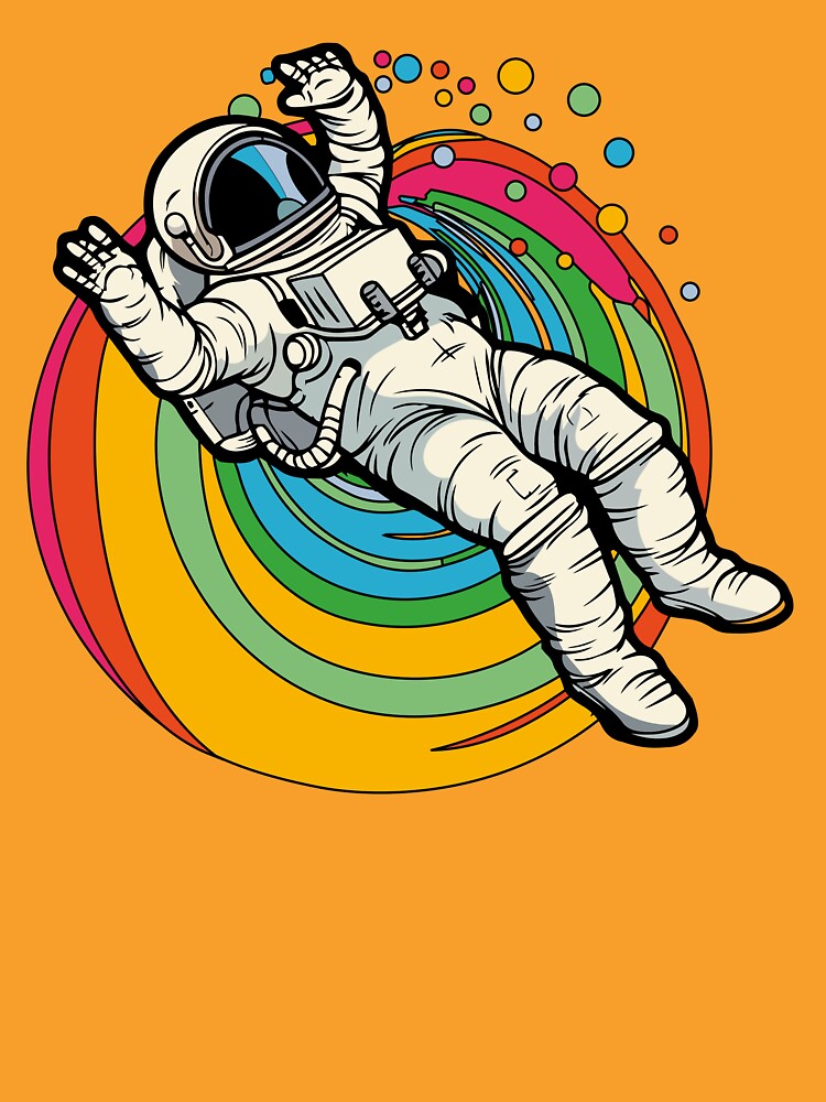 Rainbow astronaut by cptcarterprints T-Shirts, Hoodie, Sweatshirt | BlankRebels.com (Image 3)