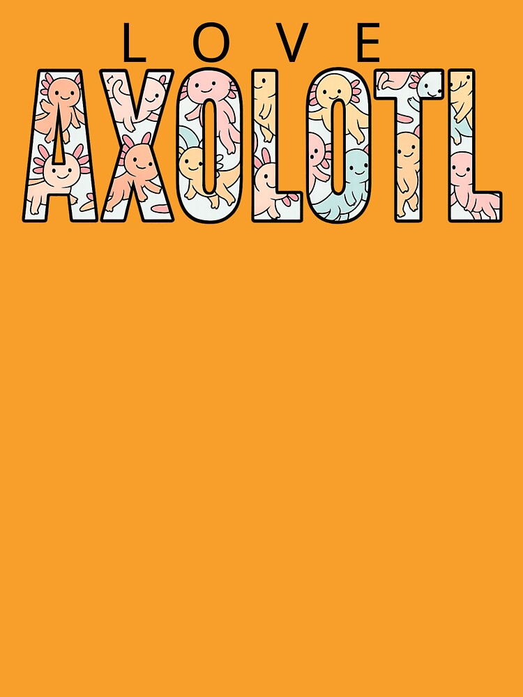 Cute Love Axolotl Letters – Kawaii Funny Axolotl Word Design by Lunaria Arts T-Shirts, Hoodie, Sweatshirt (Image 3)
