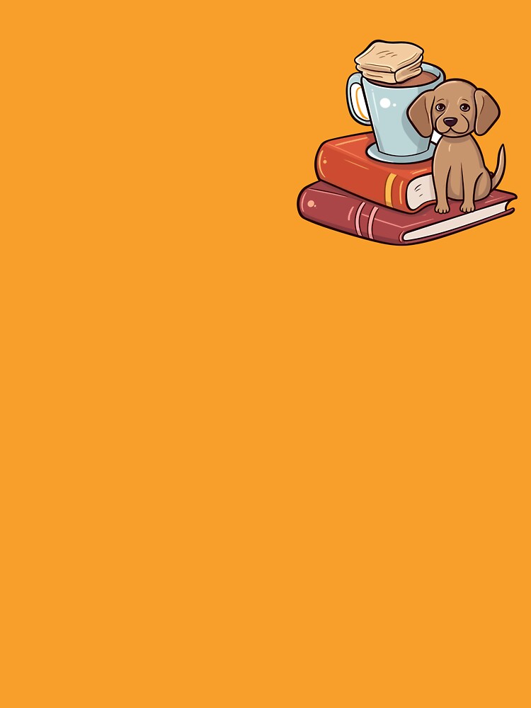 Books And Coffee And Dogs And Social Justice. Cute cartoon style by TheInspiredAI T-Shirts, Hoodie, Sweatshirt (Image 3)