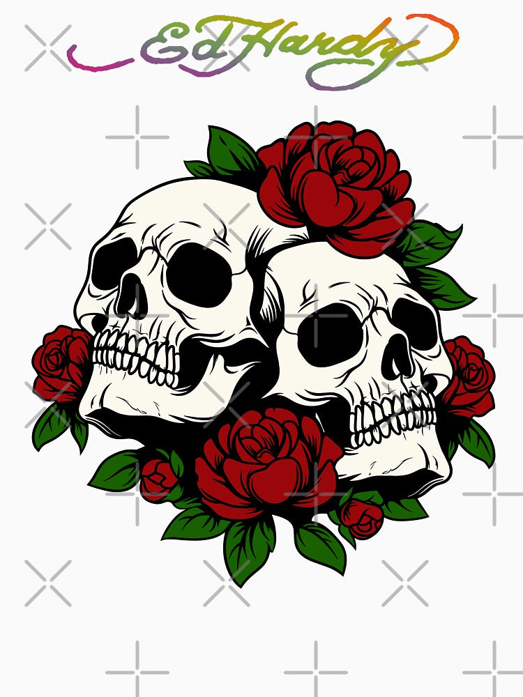 Ed Hardy Skull Flowers T-Shirts, Hoodie, Sweatshirt