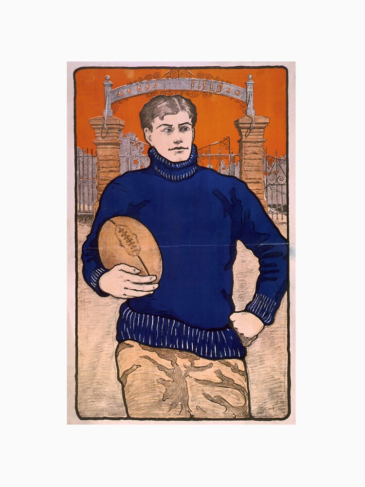 Vintage Football Player Illustration (1902) by BravuraMedia T-Shirts, Hoodie, Sweatshirt | BlankRebels.com (Image 3)