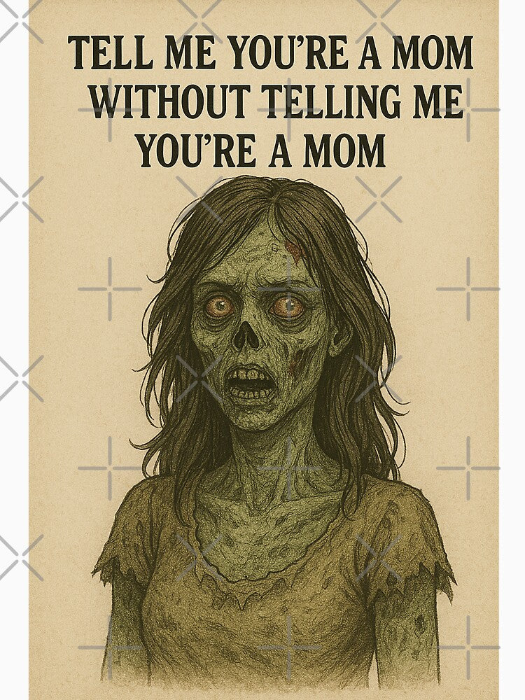 Depressed Vintage Zombie Mom "Tell me you're a mom without telling me you're a mom" by PopCultureAndStuff... (Image 3)