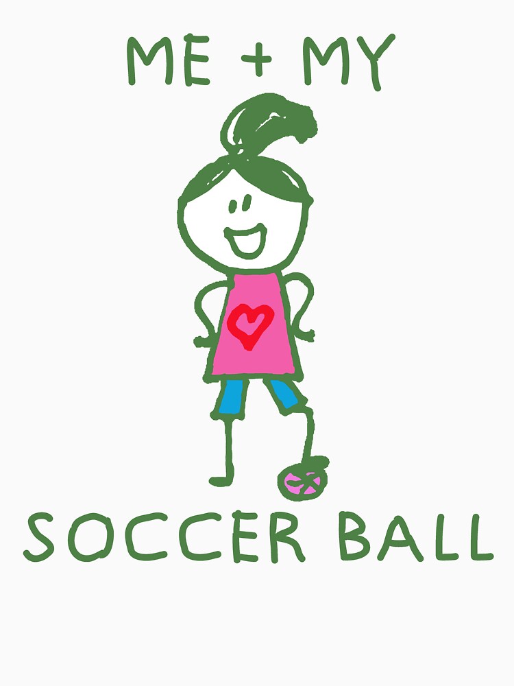 Stick Peeps ME + MY SOCCER BALL (girl) kids kid children child active by SolidEarthArt