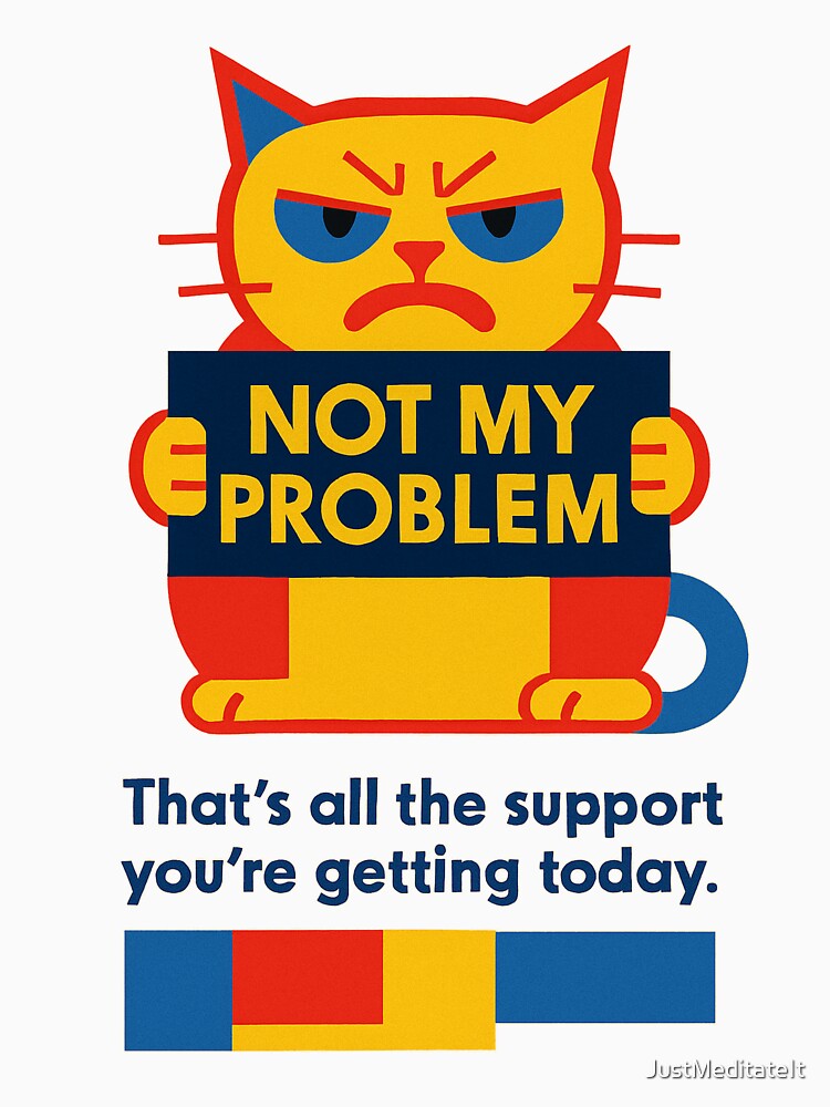 Not my problem!!! That’s all the support you’re getting today. – Funny T-Shirt and Hoodie for Introverts –... (Image 3)