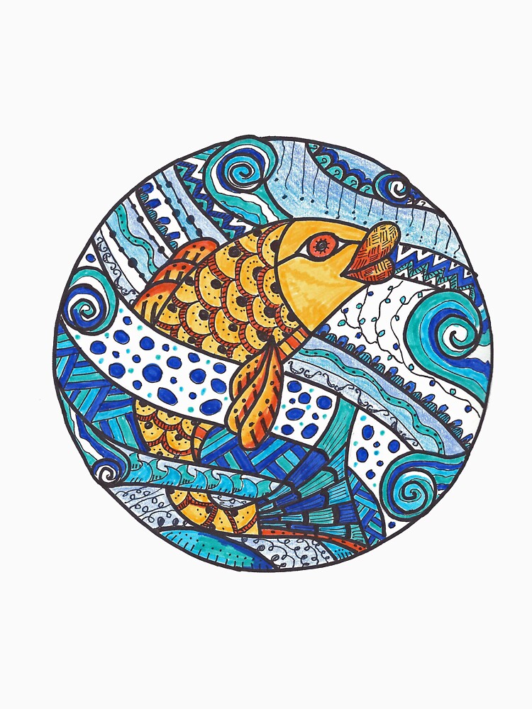 Fish-an original doodle design by JackiesTshirts T-Shirts, Hoodie, Sweatshirt | BlankRebels.com (Image 3)